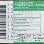 Certified Mail from IRS