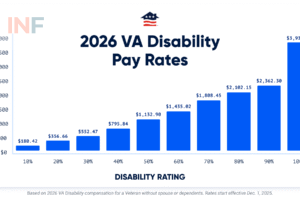 2026 va disability rates increase chart